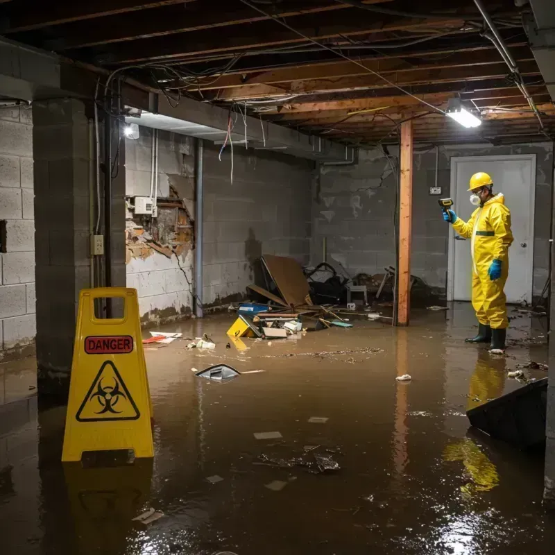 Flooded Basement Electrical Hazard in Simpsonville, KY Property